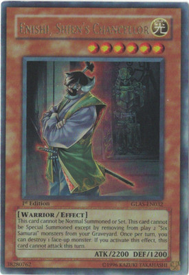 Yu-Gi-Oh! Enishi, Shien's Chancellor (NM) 1st edition Ultra Rare GLAS-EN032