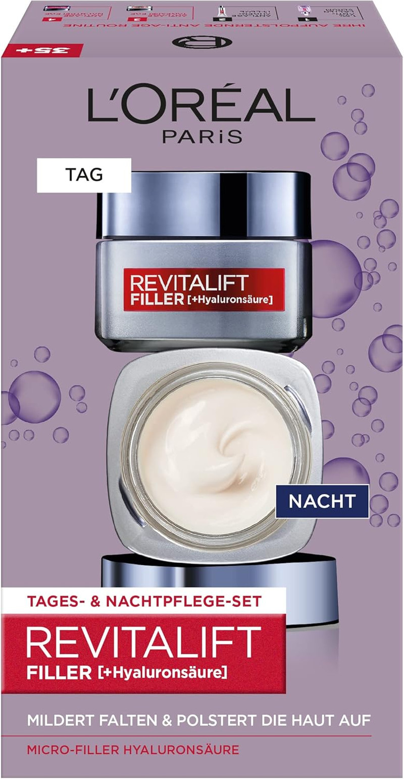 Protocollo Antietà L'Oréal Paris: Set Viso Acido Ialuronico Filler