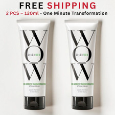 2x Color Wow One Minute Transformation Styling Cream de-frizzes 4oz/120ml