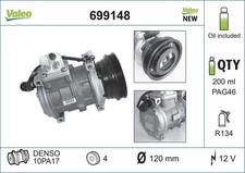 VALEO 699148 10PA17 Klimaanlage Klimakompressor PAG 46 R134a für BMW 3 Limousine