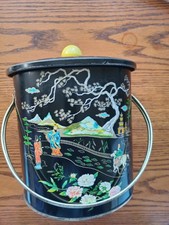 Vintage Style, Oriental Art Design Biscuit Tin, Stay Fresh Biscuit Tin