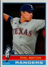 2025 Topps Heritage Chrome #567 Phil Maton Texas Rangers