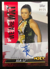 XIA LI 2021 Topps WWE We Are NXT #A-XL Red Wrestling On Card AUTO #04/25