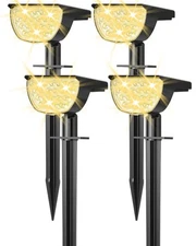 Solar Lights Outdoor Waterproof IP65, 76 LED 3 Lighting Modes Solar Spot Ligh...