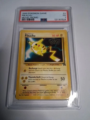 1999 POKEMON GAME MOVIE PROMO #4 PIKACHU PSA 1