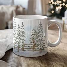 2025 Xmas Gift Winter Scene Coffee Mug Holiday Gift