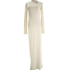 Tom Ford NWD Long Sleeve Maxi Sweater Dress Size L in Ivory Cashmere & Silk