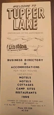 Vintage 1969 Welcome To Tupper Lake Adirondacks Business Directory
