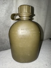USGI US Army Military 1 QUART Hard Plastic 1QT CANTEEN, OD w/CAP GC 1980
