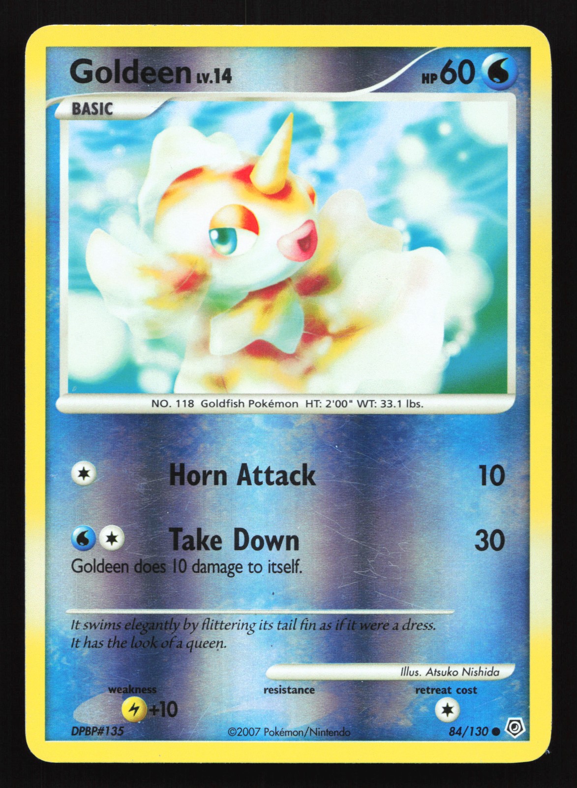 Goldeen 84/130 Diamond & Pearl Reverse Holo Pokemon Card