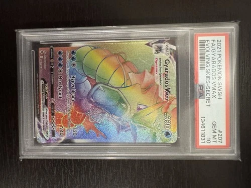 Pokemon 2021 Gyarados VMAX 207/203 Full Art SR Evolving Skies GEM MINT PSA 10