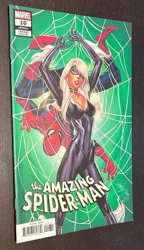 AMAZING SPIDER MAN #10 (Marvel 2019) -- J Scott Campbell Black Cat VARIANT