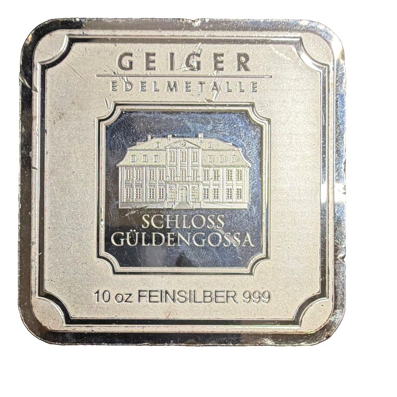 Geiger Edelmetalle Schloss Guldengossa 10 oz .999 Fine Silver Bar