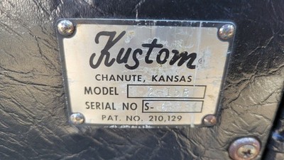 Vintage 70s Kustom K250-1 Bass Guitar Amp & 215 Cab Tuck & Roll