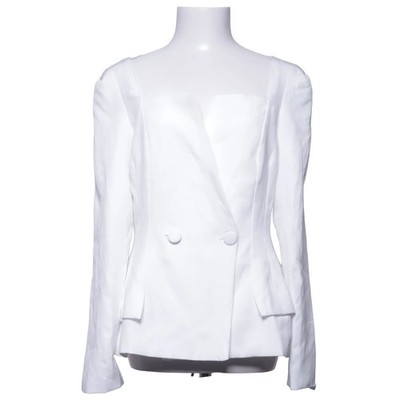 Blazer, Größe: M, Weiß, Einfarbig, Damen #sEm