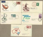 Australia 1955 - 1961 FDC Cover lot x5 inc NT Cattle
