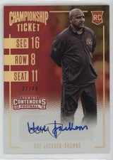 2016 Panini Contenders Championship Ticket 27/49 Hue Jackson #297 Auto n1u