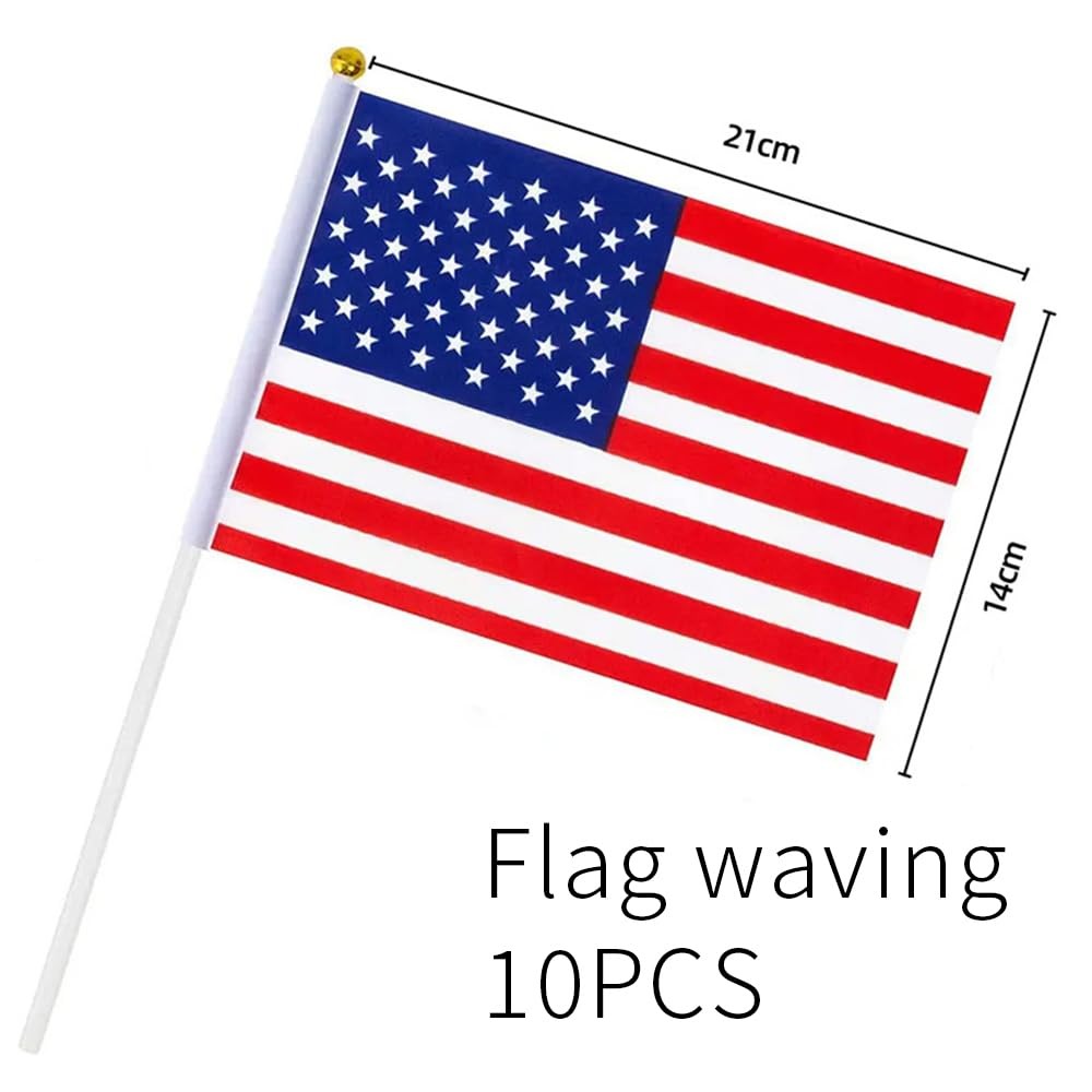 Drapeau Américain en polyester de qualité supèrieure avec kit de 10 mini drapeaux USA