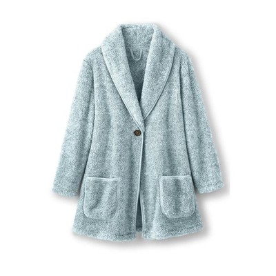 NWT SOFT SURROUNDINGS Most Wonderful Cardi Women's Small Blue Fleece Cardigan