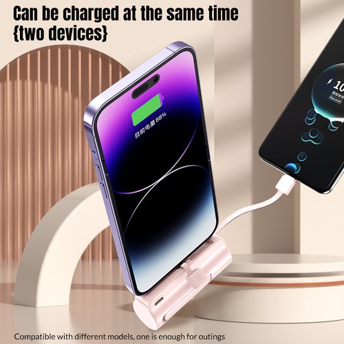 Power Bank Fast Charger USB-C & iPhone Dual Connector Battery For Apple Android - Picture 4 of 10