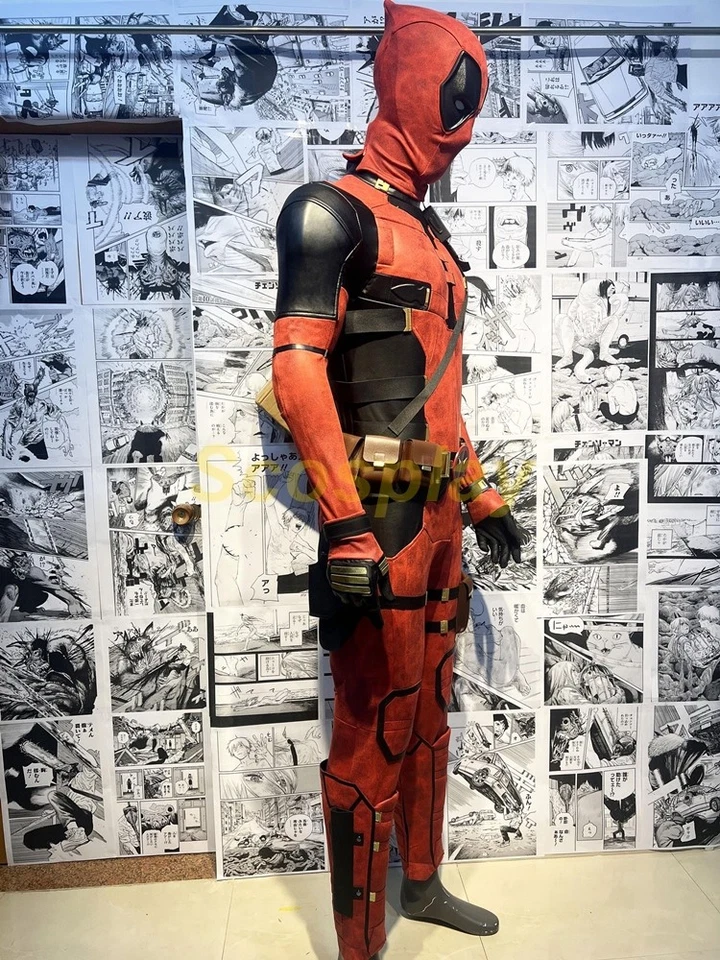 Deadpool Costume Wade Wilson outfit Cosplay Suit Deadpool 3 fullset - Image 3 of 4