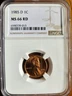 1985 D LINCOLN CENT PENNY NGC MS66 RD