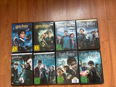 Harry Potter DVD komplett Dvds Full Set Film 1 - 8 Filme Hogwarts