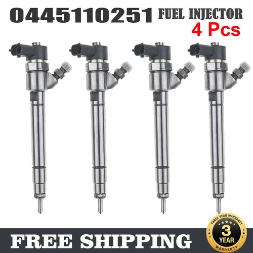 4X Common Rail Diesel Fuel Injector Assembly 0445110251 for VOLVO C30 S40 S60