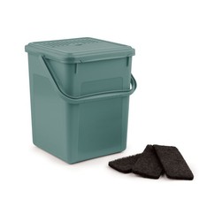 Seau de Compost Bacs de Bio Poubelle 9 L Avec Charbon Actif 23x22,5x27,5 CM