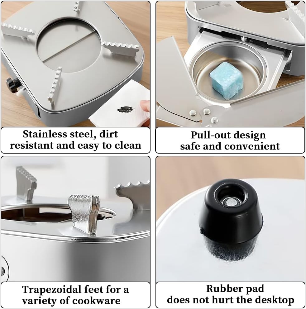Réchaud de camping portable à alcool XiXiRan coupe-vent haute performance - 4