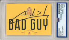 BILLIE EILISH SIGNED BAD GUY PHOTO FULL OLD SIGNATURE PSA DNA COA AUTOGRAPHED