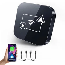 2 in 1 Wireless Carplay Android Auto Adapter Mini Ai Box Plug&Play Auto-Connect
