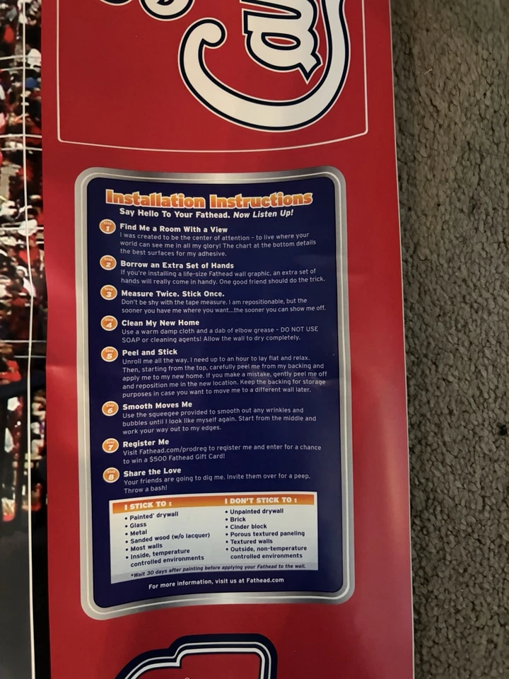 "Calcomanías de pared de vinilo Fathead St Louis Cardinals Busch Stadium tamaño Queen 72"" X 48""" Foto 4 de 4