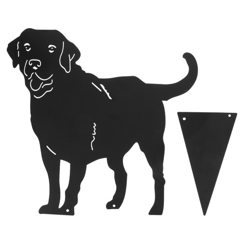 Schwarze Labrador-Skulptur Büro Hofdekoration Dekorativer Hundepfahl