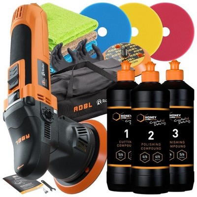 ADBL Polierkomplettset - Poliermaschine Roller D09125-01 + 3er Set HON Pasten