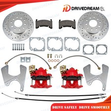 For 1968-1974 Gm Fx-body 10 12 Bolt St Rear Disc Brake Kit With Red Calipers