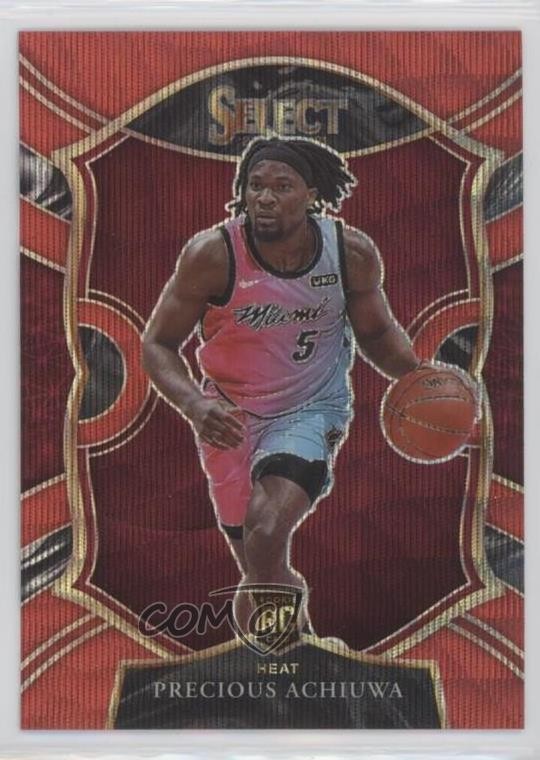 2020 Panini Select Concourse Red Wave Prizm Precious Achiuwa #80 Rookie RC 1u6