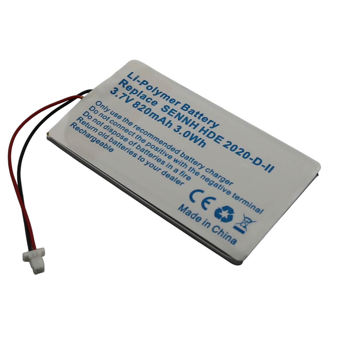 Batterie HDE 2020-D-II Sennheiser Li-Polymère 3.7V 820mAh haute performance