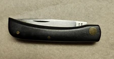Vintage Case XX SODBUSTER 2137 SS Pocket Knife Black Synthetic Handles - NICE