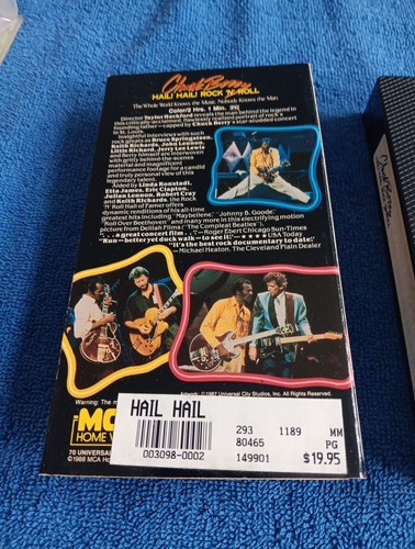 Chuck Berry, Hail! Hail! Rock 'N' Roll (VHS,1988) Eric Clapton Blockbuster Video - Picture 5 of 7