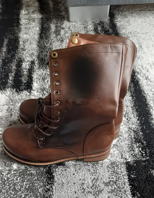 Stiefel/Springerstiefel antikbraun,  Gr. 41 - Sohlenlänge 25,8 cm