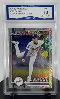 2026 Topps Roki Sasaki Dodgers Future Stars Rookie Glitter Card