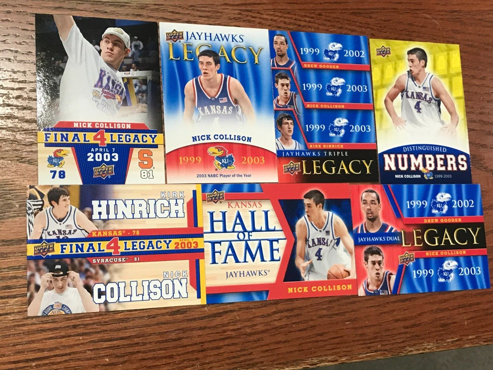 2013 Upper Deck Kansas Jayhawks Nick Collison Insert Card Feb858