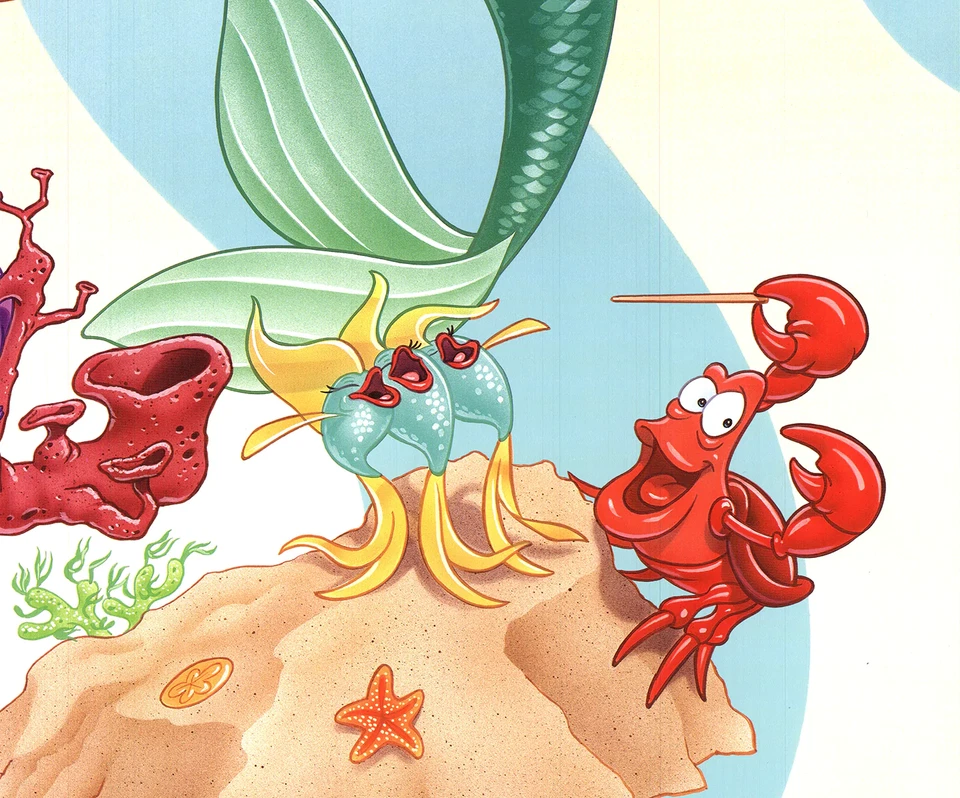 WALT DISNEY The Little Mermaid 33.25" x 18.25" Offset Lithograph Contemporary - Image 4 of 4