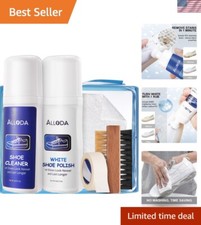 Effortless Shoe Care Kit: Cleaner, Polish, Brush  Towel for Every Shoe Color