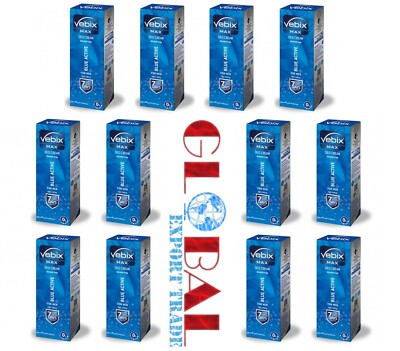 12 Pack Vebix Max Blue Active Deodorant Cream for Men 12 x 25ml