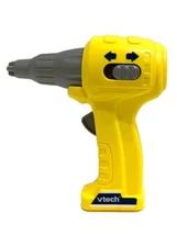 Vtech Toy Screw Driver Drill Works Push Button Hobby Educational Yellow Replace