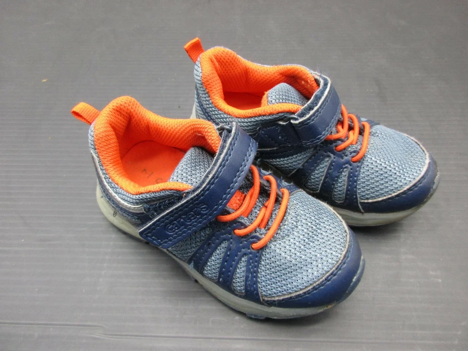 CARTERS TALLA 7 BEBÉ NIÑO AZUL NAILON ATLÉTICO CAMINAR LUCES ZAPATILLAS ZAPATOS 3E Foto 3 de 4