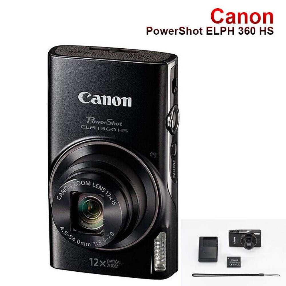 Canon PowerShot ELPH 360/ IXUS 285 Digital Camera HS 12X Optical