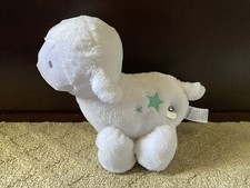 Carters White Musical Sheep Lamb Plush Green Stars Baby Lovey EUC